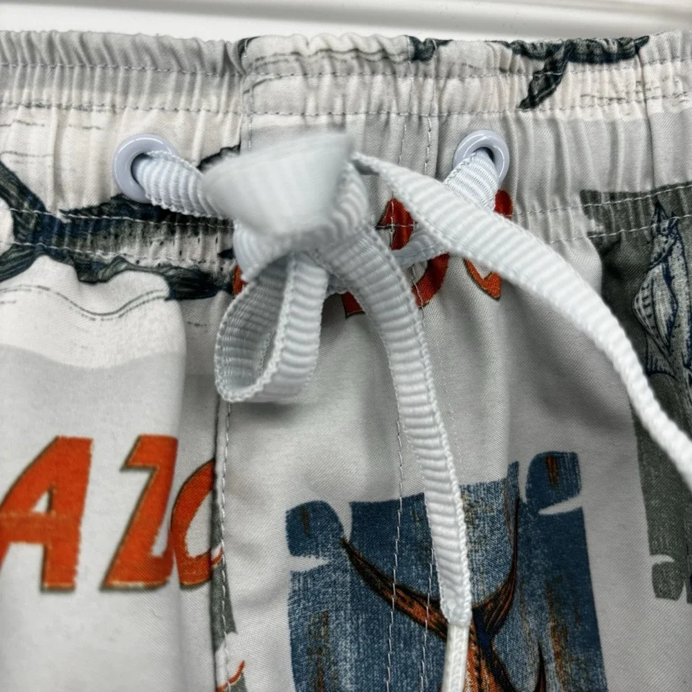 Quick Silver Shorts Mens Swim Trunks XL Fishing AOP Waterman‎ Board Shorts